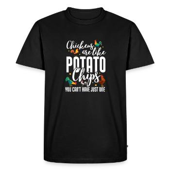 Chicken Farm Poultry Rooster Chickens Gift - Men's Premium Organic T-Shirt - black - Front - Nico (187cm)
