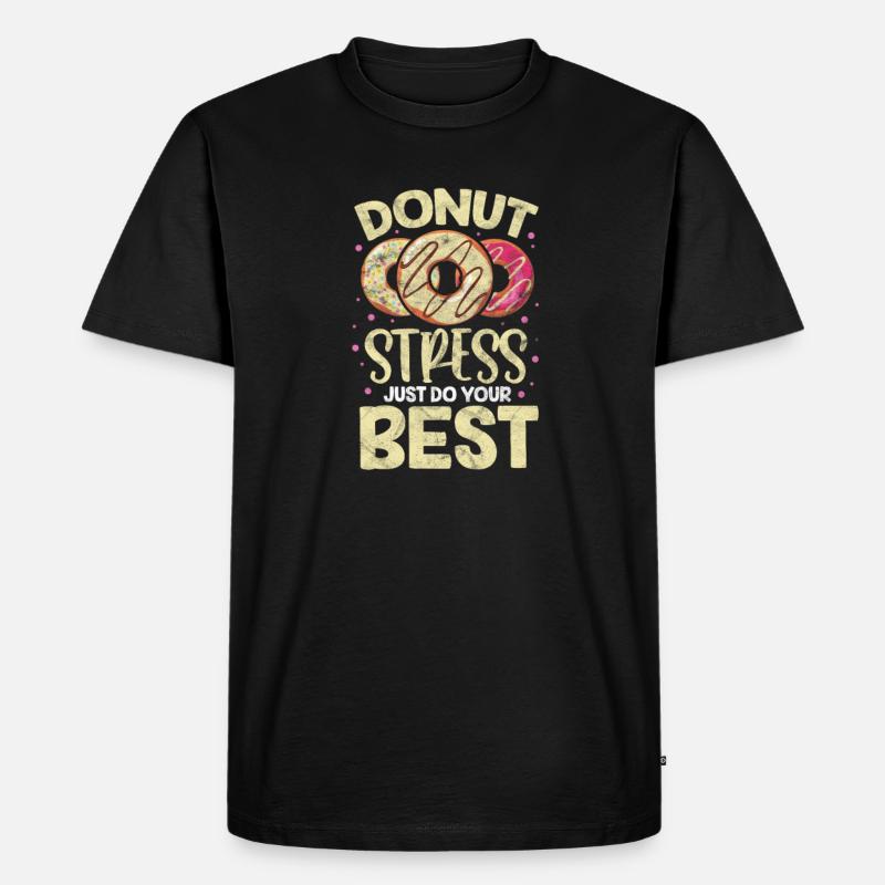 Donut - Männer Premium Bio T-Shirt - Schwarz