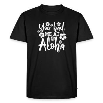 Hawaï - T-shirt Premium bio Homme - noir - Devant - Nico (187cm)
