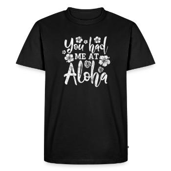 Hawaii Vacation Aloha Summer Hawaiian Gift - Men's Premium Organic T-Shirt - black - Front - Nico (187cm)