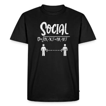 Mathematics - Men's Premium Organic T-Shirt - black - Front - Nico (187cm)