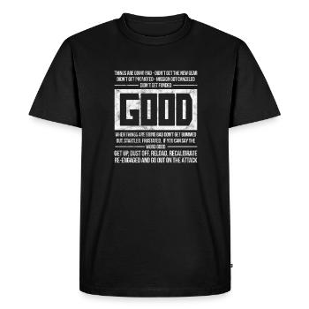Motivation Motiver Carrière Dire Cadeau - T-shirt Premium bio Homme - noir - Devant - Nico (187cm)