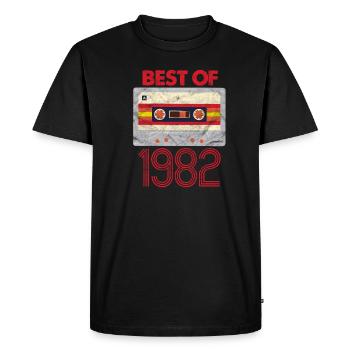 1982 - Men's Premium Organic T-Shirt - black - Front - Nico (187cm)