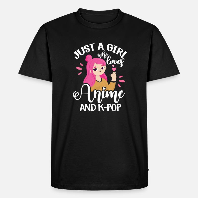 K-Pop Anime - Männer Premium Bio T-Shirt - Schwarz