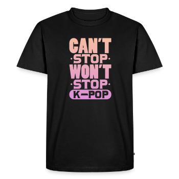 k pop - Men's Premium Organic T-Shirt - black - Front - Nico (187cm)