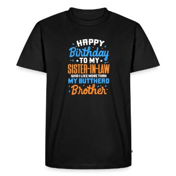 Big Brother Sibling Sister Gift - Men's Premium Organic T-Shirt - black - Front - Nico (187cm)