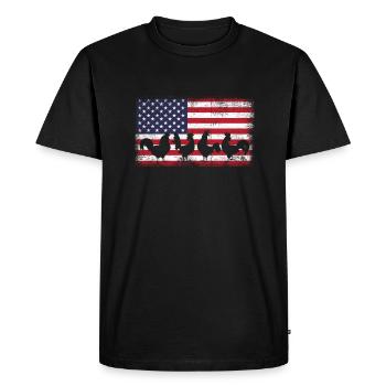Chicken Farm Poultry Rooster Chickens Gift - Men's Premium Organic T-Shirt - black - Front - Nico (187cm)