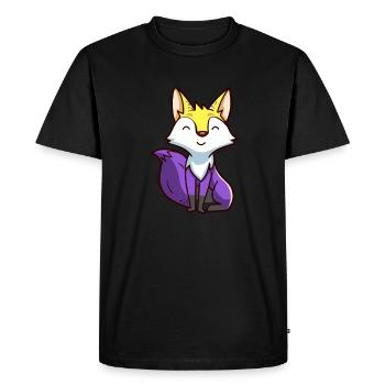 Fox Foxes Fox Forest Animal Forest Animal Gift - Men's Premium Organic T-Shirt - black - Front - Nico (187cm)