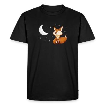 Fox Foxes Fox Forest Animal Forest Animal Gift - Men's Premium Organic T-Shirt - black - Front - Nico (187cm)