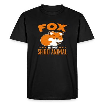 Fox Foxes Fox Forest Animal Forest Animal Gift - Men's Premium Organic T-Shirt - black - Front - Nico (187cm)