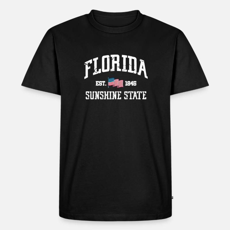 Florida - Männer Premium Bio T-Shirt - Schwarz