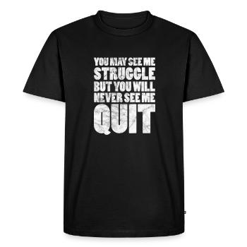 Motivation Motiver Carrière Dire Cadeau - T-shirt Premium bio Homme - noir - Devant - Nico (187cm)