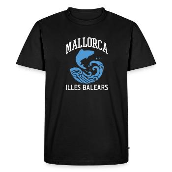 Majorca - Men's Premium Organic T-Shirt - black - Front - Nico (187cm)