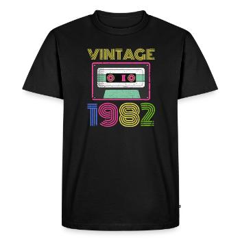 1982 - Men's Premium Organic T-Shirt - black - Front - Nico (187cm)
