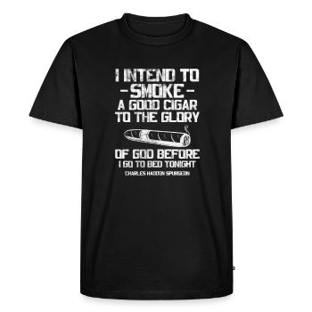Cigar - Men's Premium Organic T-Shirt - black - Front - Nico (187cm)