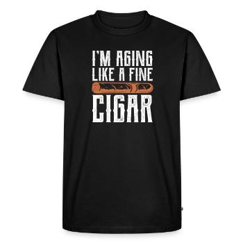 Cigare Fumeur Tabac Cigare Cadeau - T-shirt Premium bio Homme - noir - Devant - Nico (187cm)