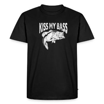 Angler - Men's Premium Organic T-Shirt - black - Front - Nico (187cm)