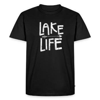 Angler - Men's Premium Organic T-Shirt - black - Front - Nico (187cm)