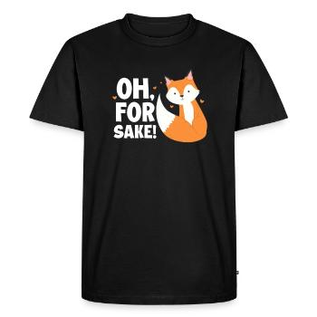 Fox Foxes Fox Forest Animal Forest Animal Gift - Men's Premium Organic T-Shirt - black - Front - Nico (187cm)