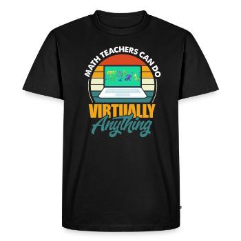 Mathematics - Men's Premium Organic T-Shirt - black - Front - Nico (187cm)