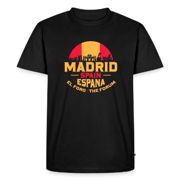 Madrid - T-shirt Premium bio Homme - noir - Devant - Nico (187cm)