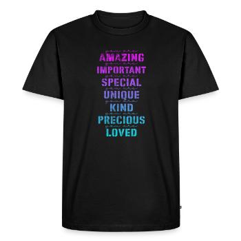 Motivation Motiver Carrière Dire Cadeau - T-shirt Premium bio Homme - noir - Devant - Nico (187cm)