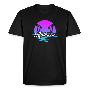 Majorca - Men's Premium Organic T-Shirt - black - Front - Nico (187cm)