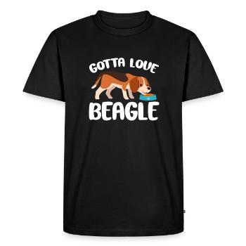 Beagle Chien Chien Dog Lover Pet Cadeau - T-shirt Premium bio Homme - noir - Devant - Nico (187cm)