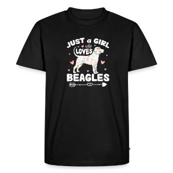 Beagle Chien Chien Dog Lover Pet Cadeau - T-shirt Premium bio Homme - noir - Devant - Nico (187cm)