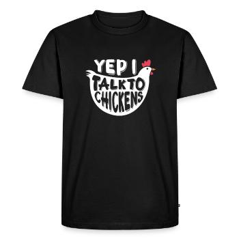 Chicken Farm Poultry Rooster Chickens Gift - Men's Premium Organic T-Shirt - black - Front - Nico (187cm)