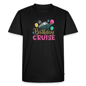 Cruise Birthday Cruise Ship Gift - Men's Premium Organic T-Shirt - black - Front - Nico (187cm)