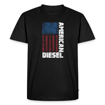 Diesel America - Men's Premium Organic T-Shirt - black - Front - Nico (187cm)