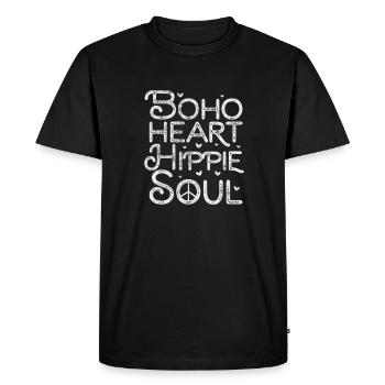 Hippie - T-shirt Premium bio Homme - noir - Devant - Nico (187cm)