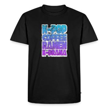K-Pop Café Ramen Coréen Corée Kpop Cadeau - T-shirt Premium bio Homme - noir - Devant - Nico (187cm)