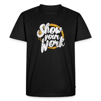 Mathematics - Men's Premium Organic T-Shirt - black - Front - Nico (187cm)