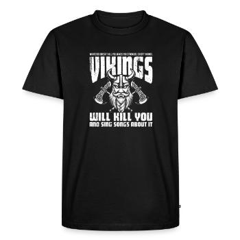 Viking Viking Vikings Odin Walhalla Cadeau - T-shirt Premium bio Homme - noir - Devant - Nico (187cm)