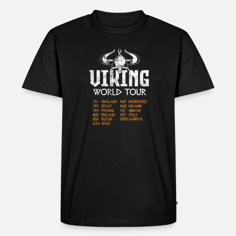 Wikinger - Männer Premium Bio T-Shirt - Schwarz