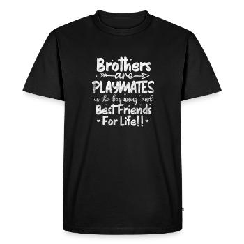 Frère - T-shirt Premium bio Homme - noir - Devant - Nico (187cm)