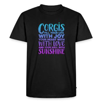 Welsh Corgi Dog Dog Dog Race Cadeau - T-shirt Premium bio Homme - noir - Devant - Nico (187cm)