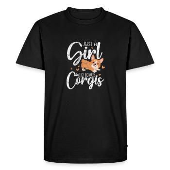 Welsh Corgi Dog Dog Dog Race Cadeau - T-shirt Premium bio Homme - noir - Devant - Nico (187cm)