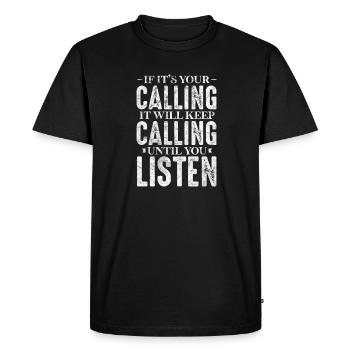 Raven - Men's Premium Organic T-Shirt - black - Front - Nico (187cm)