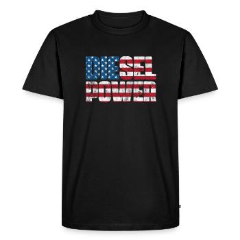Diesel America - Men's Premium Organic T-Shirt - black - Front - Nico (187cm)