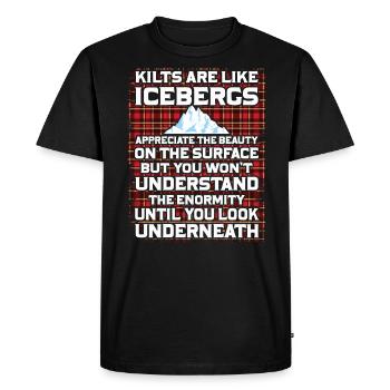 Scottish Kilt Costume Saying - Scottish Skirt - Men's Premium Organic T-Shirt - black - Front - Nico (187cm)