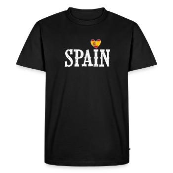 Spain - Men's Premium Organic T-Shirt - black - Front - Nico (187cm)