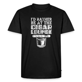 Cigar Whiskey - Men's Premium Organic T-Shirt - black - Front - Nico (187cm)