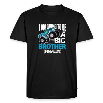 Big Brother Sibling Sister Gift - Men's Premium Organic T-Shirt - black - Front - Nico (187cm)