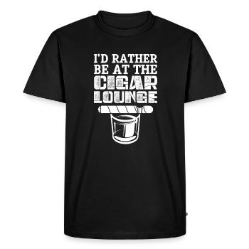 Cigare Whisky Fumer Fumer Cigare Cadeau - T-shirt Premium bio Homme - noir - Devant - Nico (187cm)