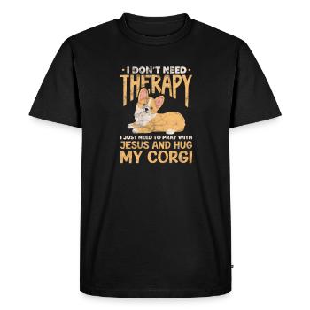 Welsh Corgi Dog Dog Dog Race Cadeau - T-shirt Premium bio Homme - noir - Devant - Nico (187cm)