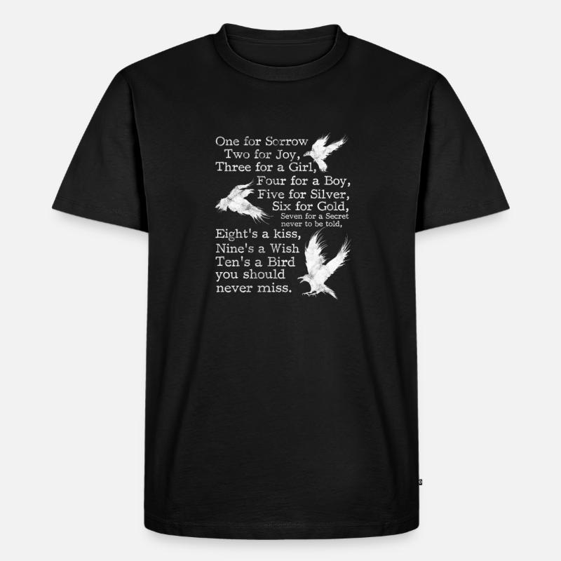 Rabe - Männer Premium Bio T-Shirt - Schwarz