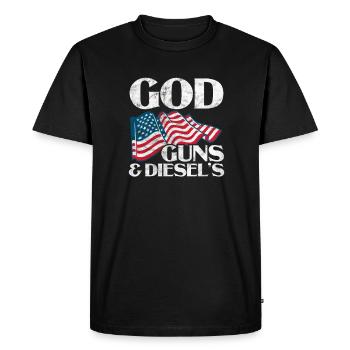 Diesel America - Men's Premium Organic T-Shirt - black - Front - Nico (187cm)